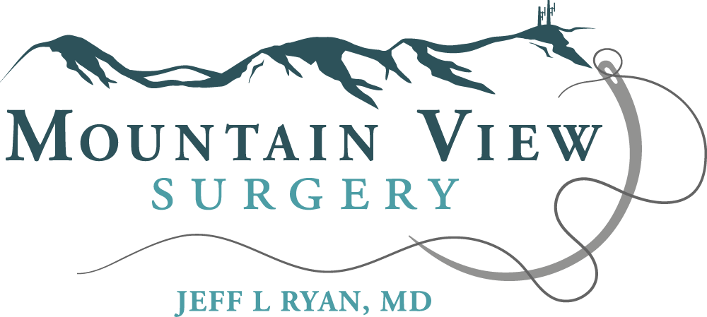 Mountain view surgery color logo